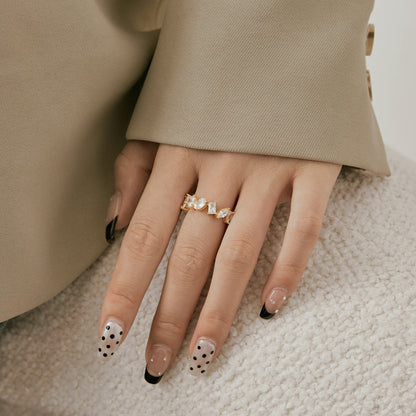 [OAK JURI]Delicate Multi Cut Ring