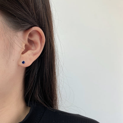 [OAK JURI]Sparkling Colorful Round Shape Earrings