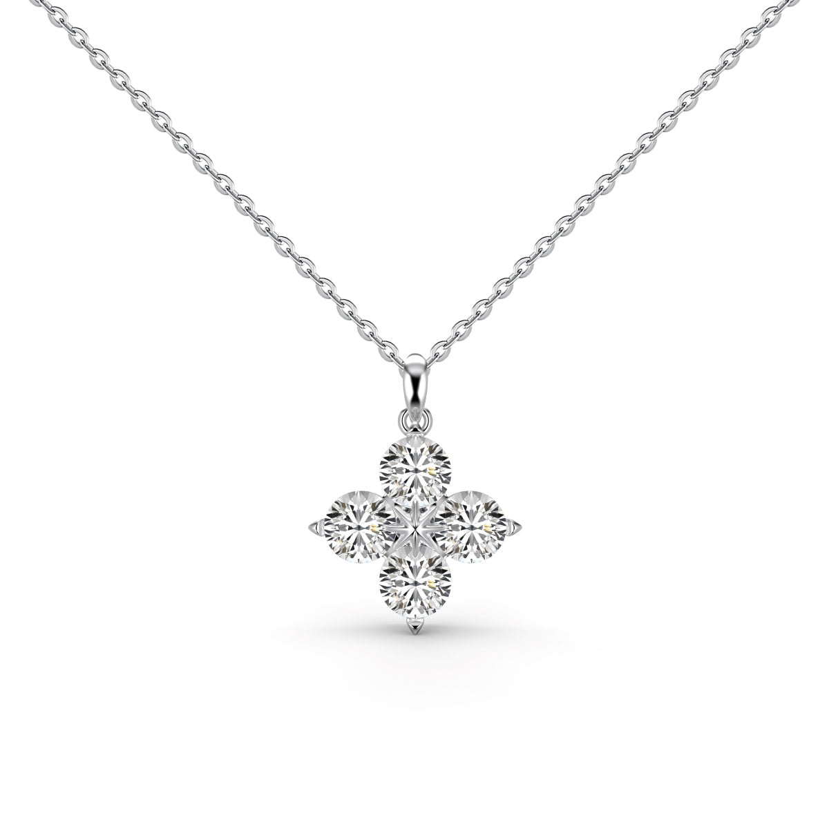 [OAK JURI]Four-Leaf Clover And Eight-Pointed Star Necklace