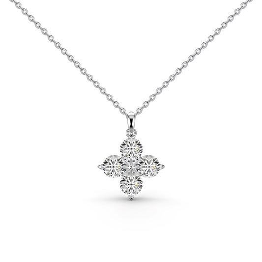[OAK JURI]Four-Leaf Clover And Eight-Pointed Star Necklace