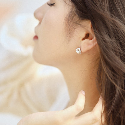 [OAK JURI]Dainty Bread Pearl Earrings