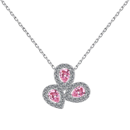 [OAK JURI]Elegant Flower Shape Pear Cut Necklace