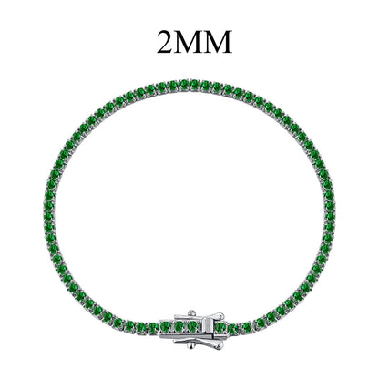 [OAK JURI]Radiant Colorful Round Cut Party Bracelet