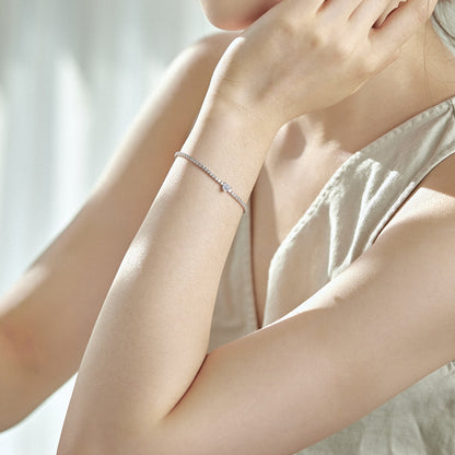 [OAK JURI]0.5 Carat Elegant Romantic Heart Shape Lover Bracelet