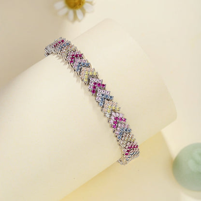 [OAK JURI]Ornate Sparkling Round Cut Party Bracelet