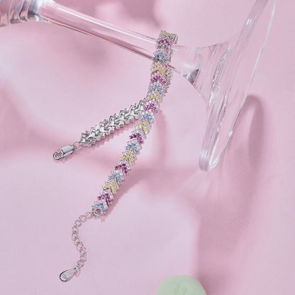 [OAK JURI]Ornate Sparkling Round Cut Party Bracelet