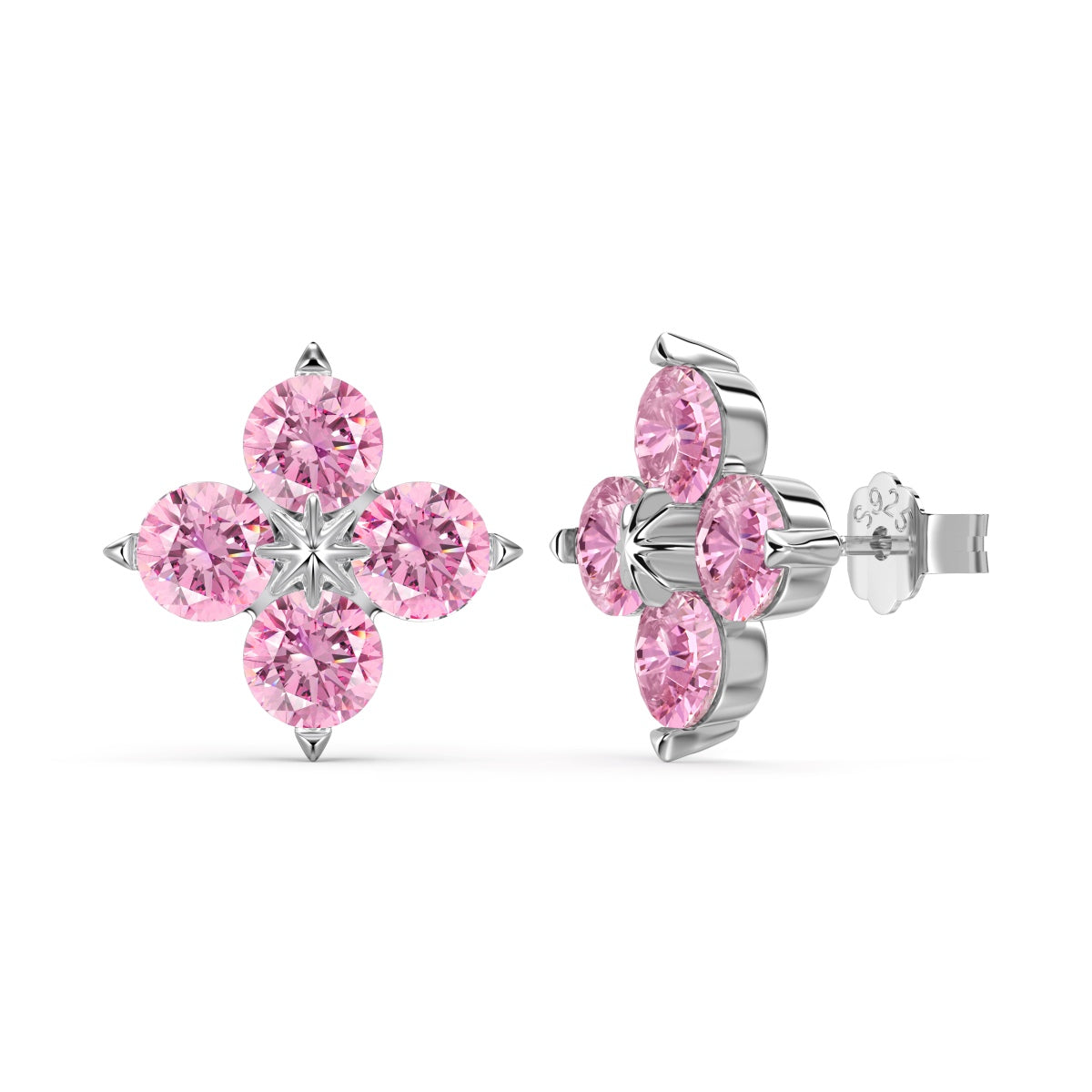 [OAK JURI]Four-Leaf Clover Eight-Pointed Star Earrings