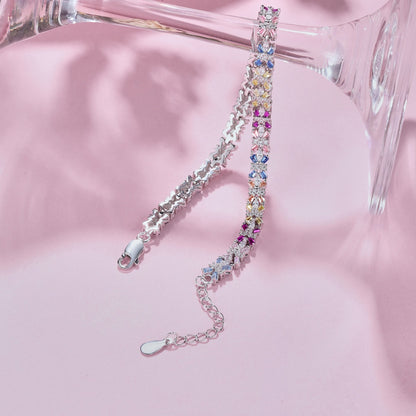 [OAK JURI]Radiant Colorful Emerald Cut Party Bracelet