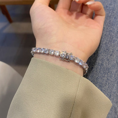 [OAK JURI]Ornate Sparkling Round Cut Wedding Bracelet