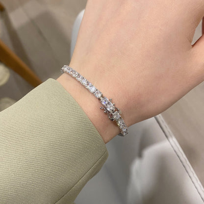 [OAK JURI]Luxurious Ornate Round Cut Tennis Bracelet
