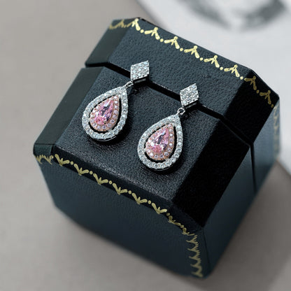 [OAK JURI]Ornate Delicate Water Drop Shape Banquet Earrings