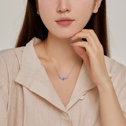 [OAK JURI]Dainty Colorful Heart Necklace