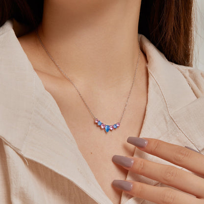 [OAK JURI]Dainty Colorful Heart Necklace