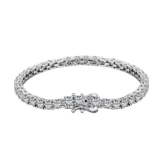 [OAK JURI]Luxurious Ornate Round Cut Tennis Bracelet