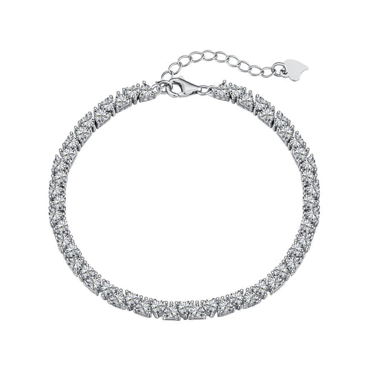 [OAK JURI]Dazzling Romantic Heart Shape Lover Bracelet