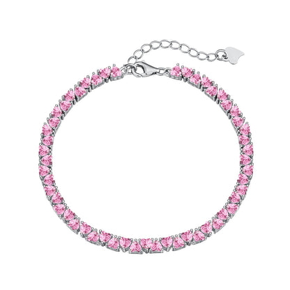 [OAK JURI]Dazzling Romantic Heart Shape Lover Bracelet