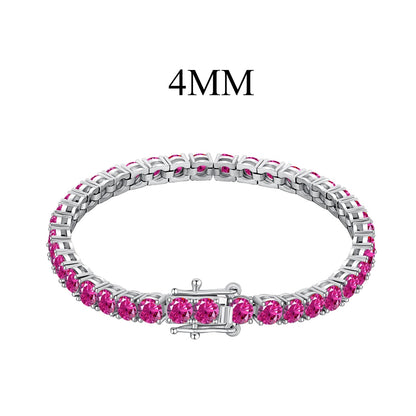 [OAK JURI]Radiant Colorful Round Cut Party Bracelet