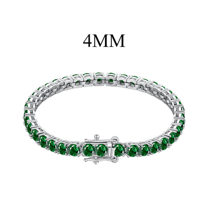 [OAK JURI]Radiant Colorful Round Cut Party Bracelet