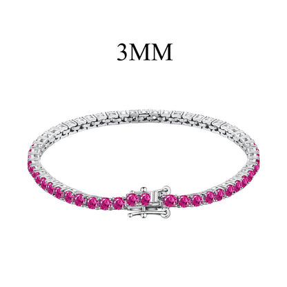 [OAK JURI]Radiant Colorful Round Cut Party Bracelet