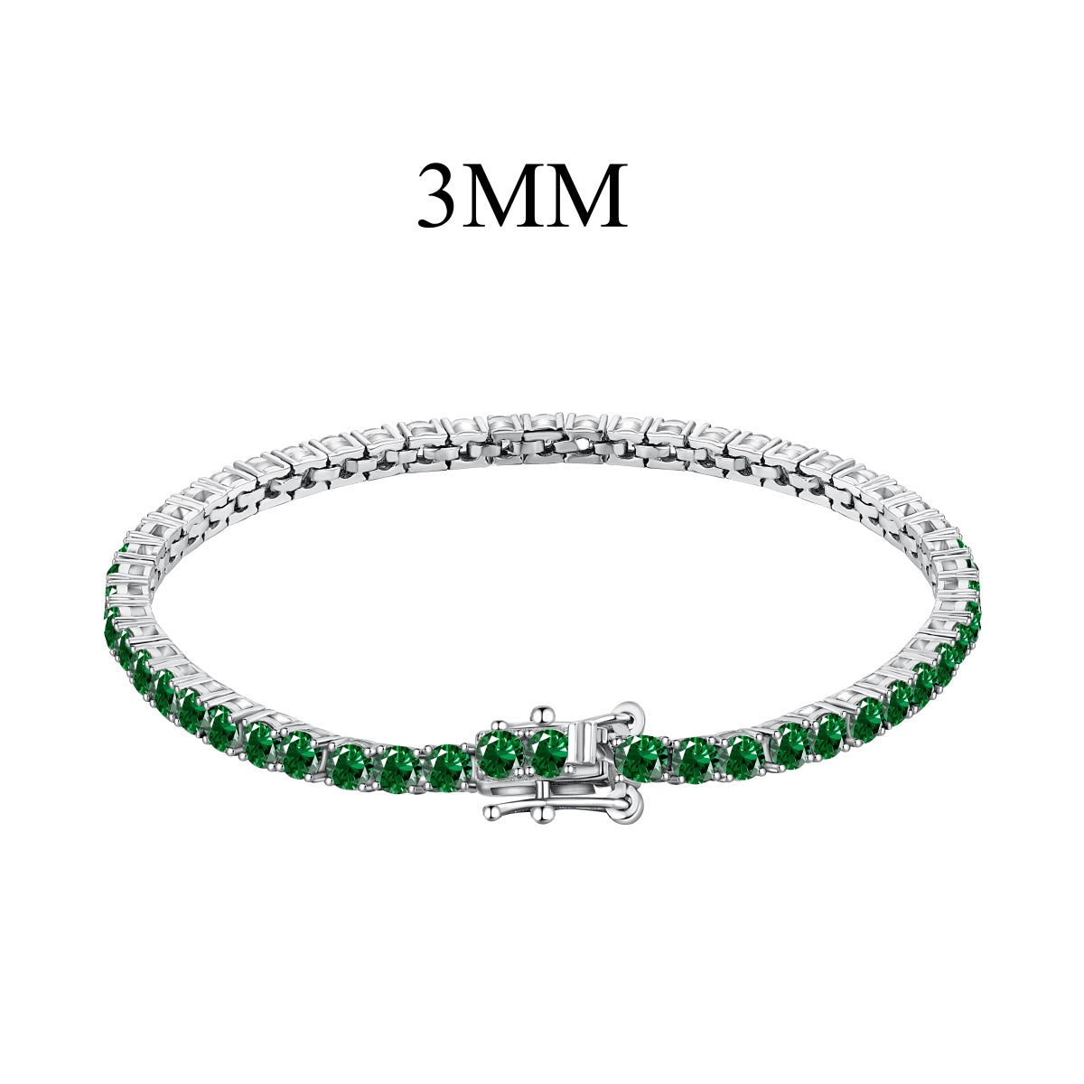 [OAK JURI]Radiant Colorful Round Cut Party Bracelet