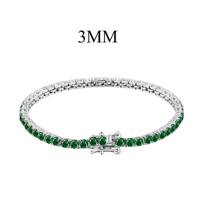 [OAK JURI]Radiant Colorful Round Cut Party Bracelet