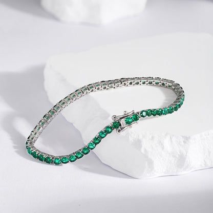 [OAK JURI]Radiant Colorful Round Cut Party Bracelet