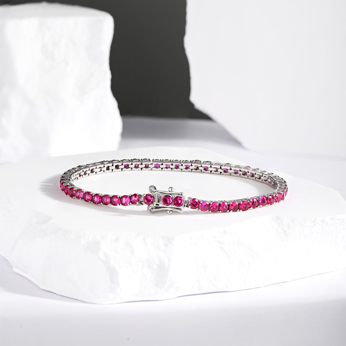 [OAK JURI]Radiant Colorful Round Cut Party Bracelet