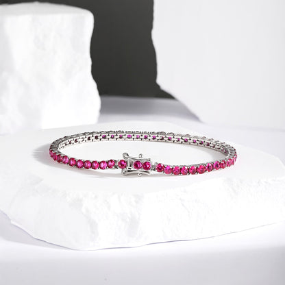 [OAK JURI]Radiant Colorful Round Cut Party Bracelet