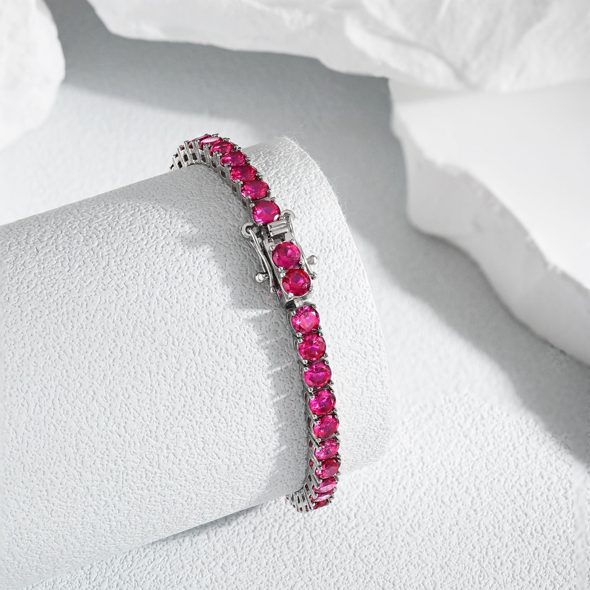[OAK JURI]Radiant Colorful Round Cut Party Bracelet
