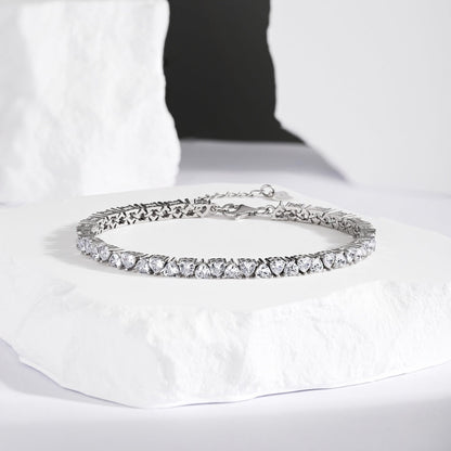[OAK JURI]Dazzling Romantic Heart Shape Lover Bracelet