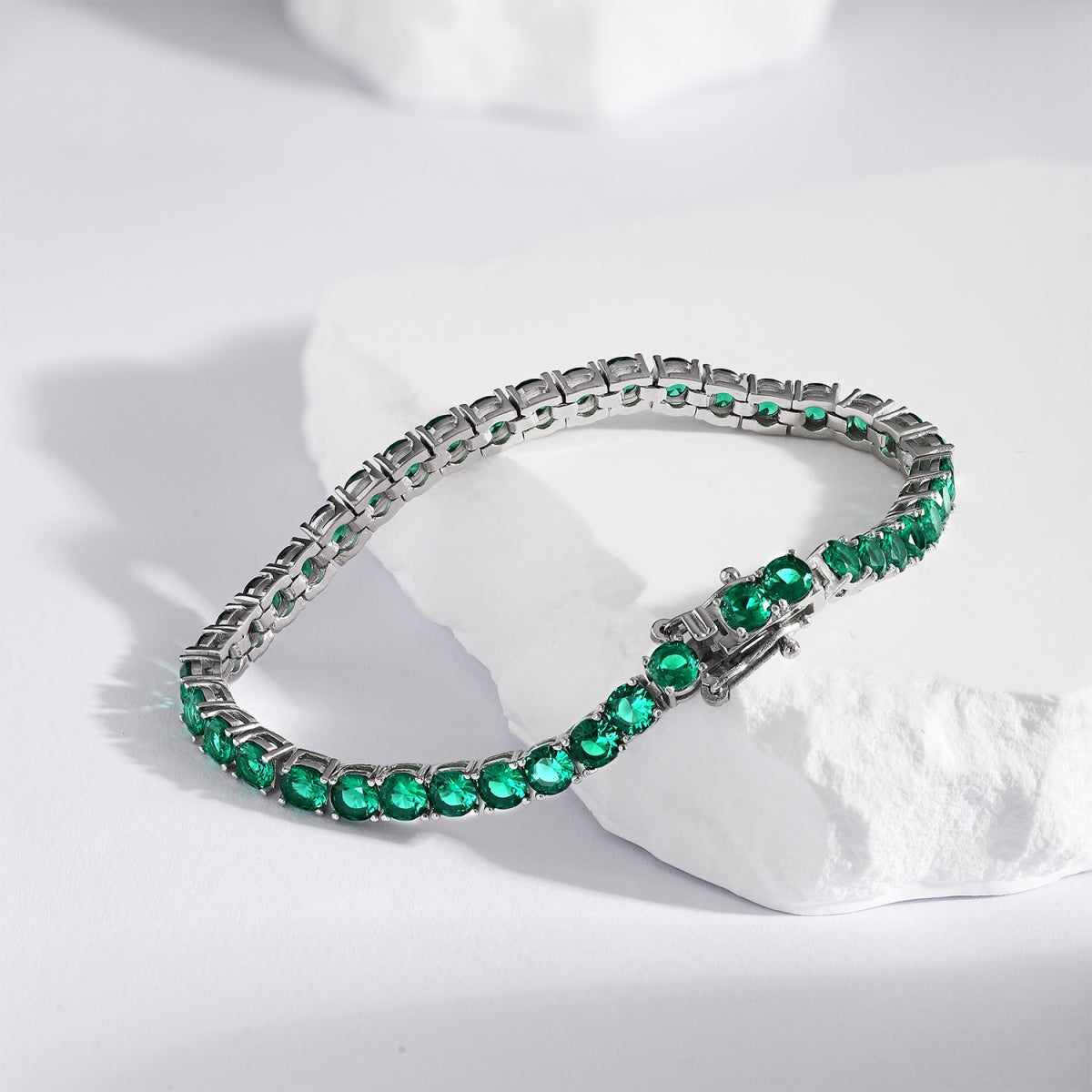 [OAK JURI]Radiant Colorful Round Cut Party Bracelet