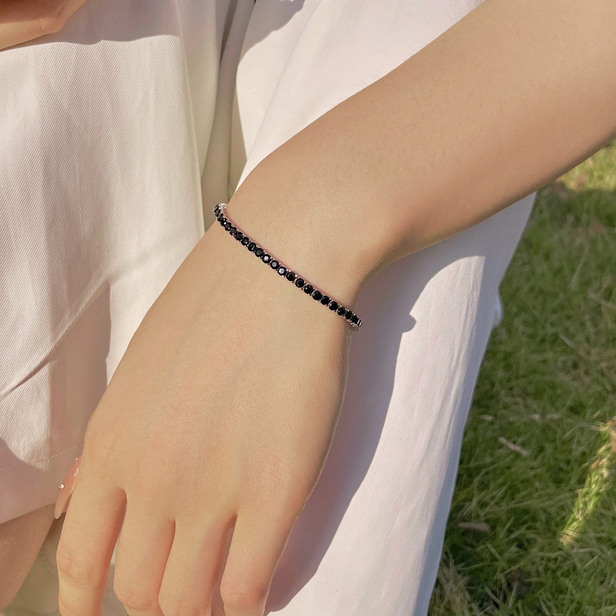 [OAK JURI]Radiant Colorful Round Cut Party Bracelet