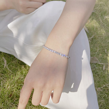 [OAK JURI]Radiant Colorful Round Cut Party Bracelet