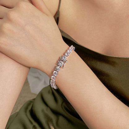 [OAK JURI]0.75 Carat Dazzling Round Cut Wedding Bracelet
