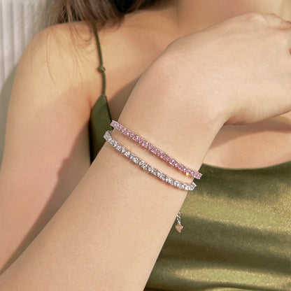 [OAK JURI]Dazzling Romantic Heart Shape Lover Bracelet