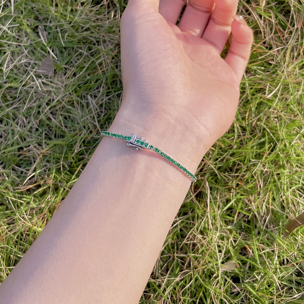 [OAK JURI]Radiant Colorful Round Cut Party Bracelet