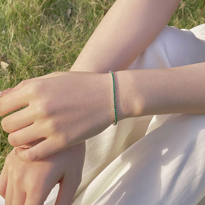 [OAK JURI]Radiant Colorful Round Cut Party Bracelet