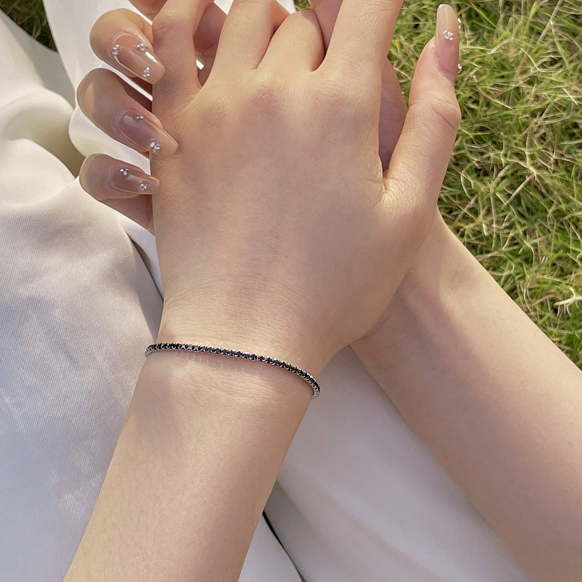 [OAK JURI]Radiant Colorful Round Cut Party Bracelet