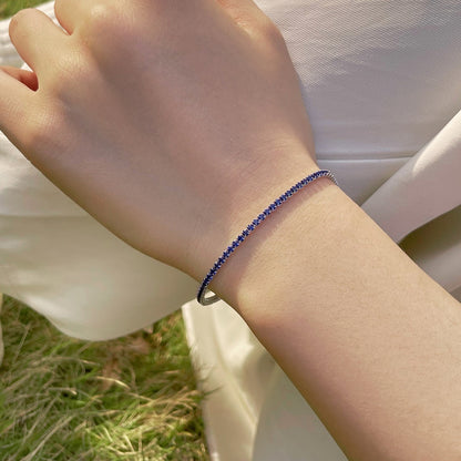 [OAK JURI]Radiant Colorful Round Cut Party Bracelet