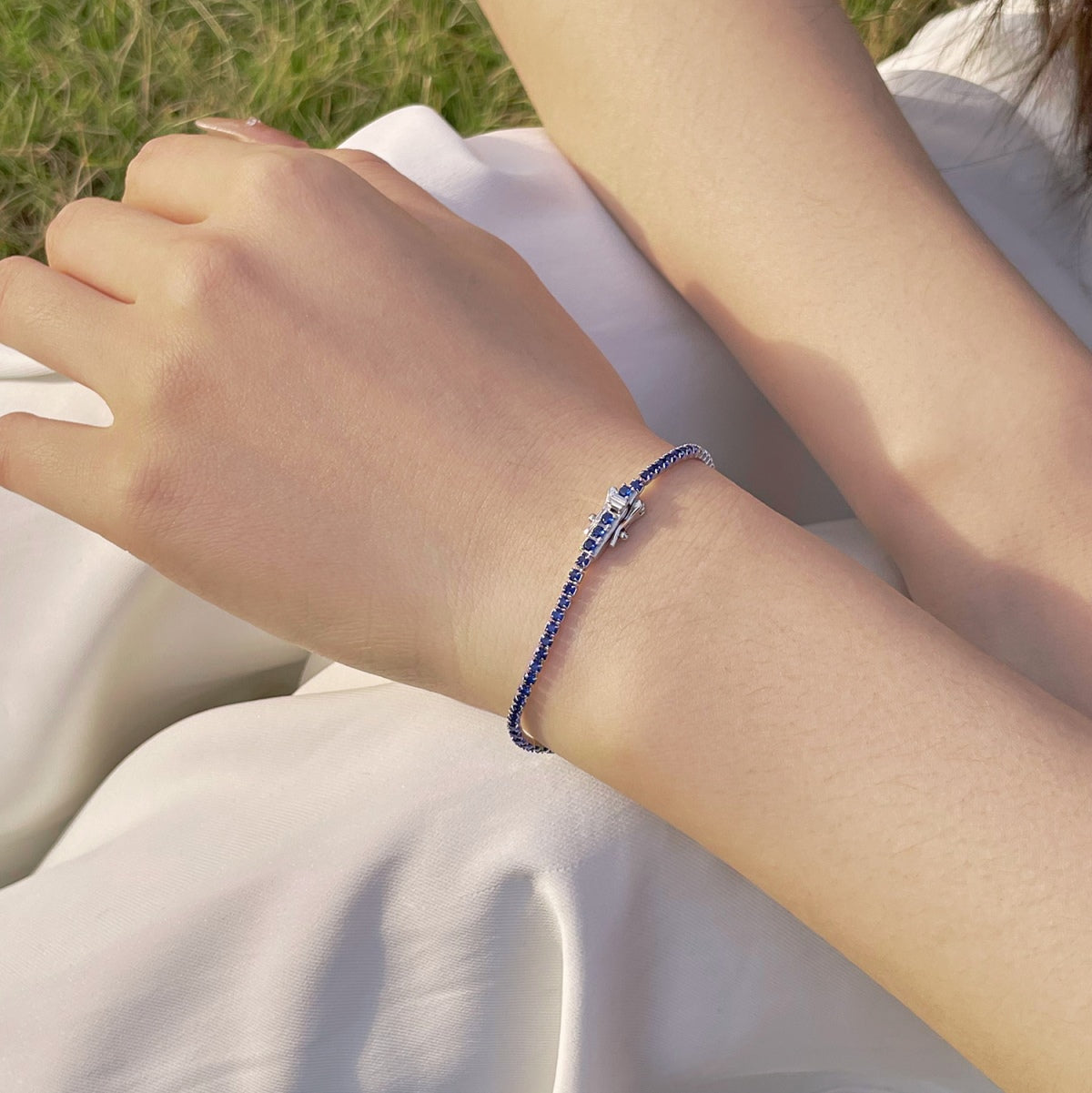 [OAK JURI]Radiant Colorful Round Cut Party Bracelet