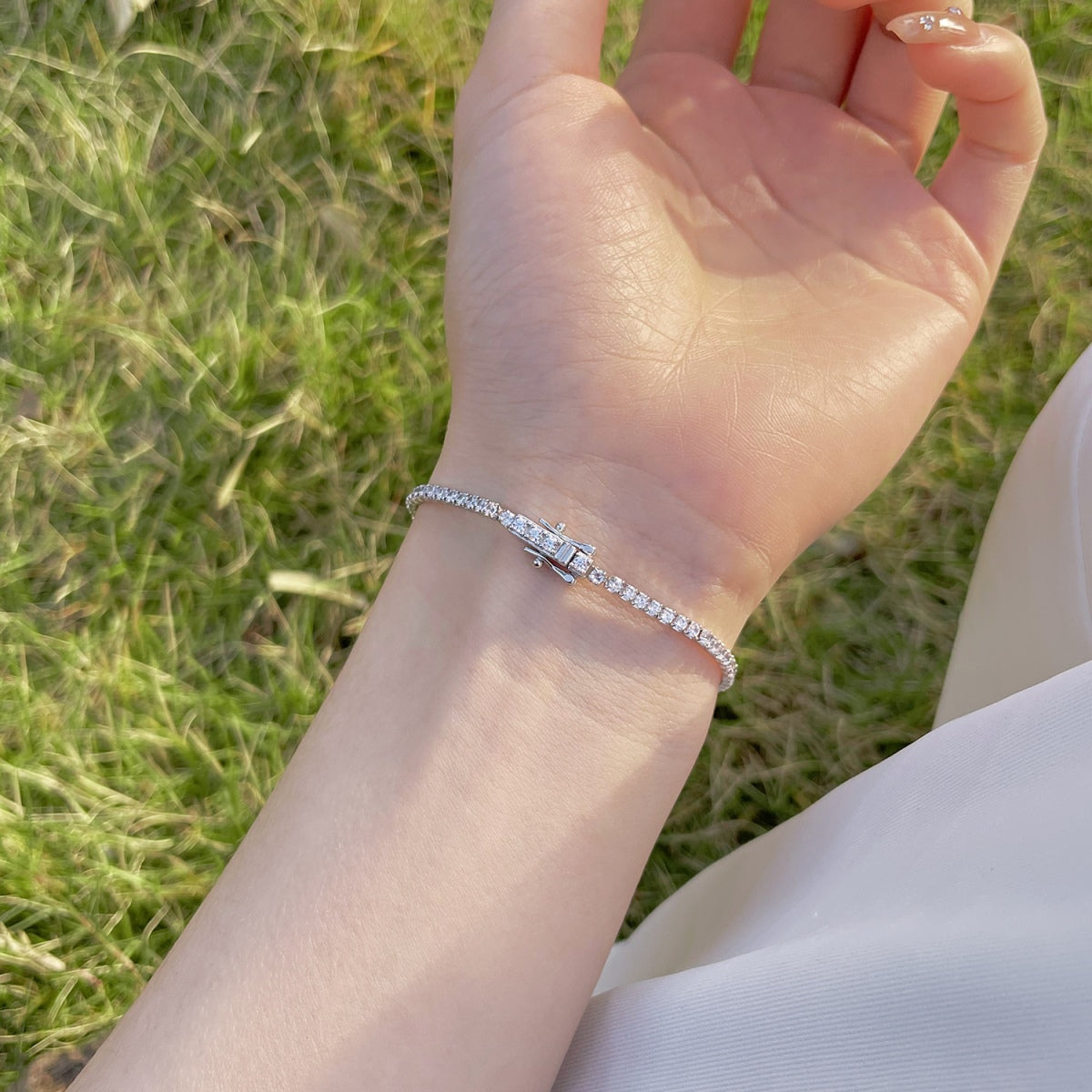 [OAK JURI]Radiant Colorful Round Cut Party Bracelet