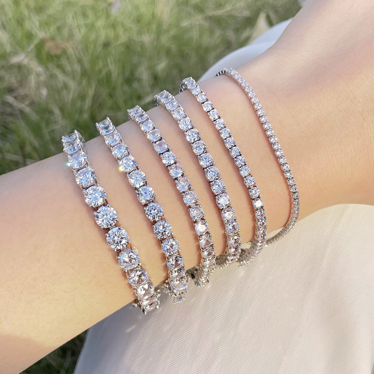 [OAK JURI]Luxurious Ornate Round Cut Tennis Bracelet