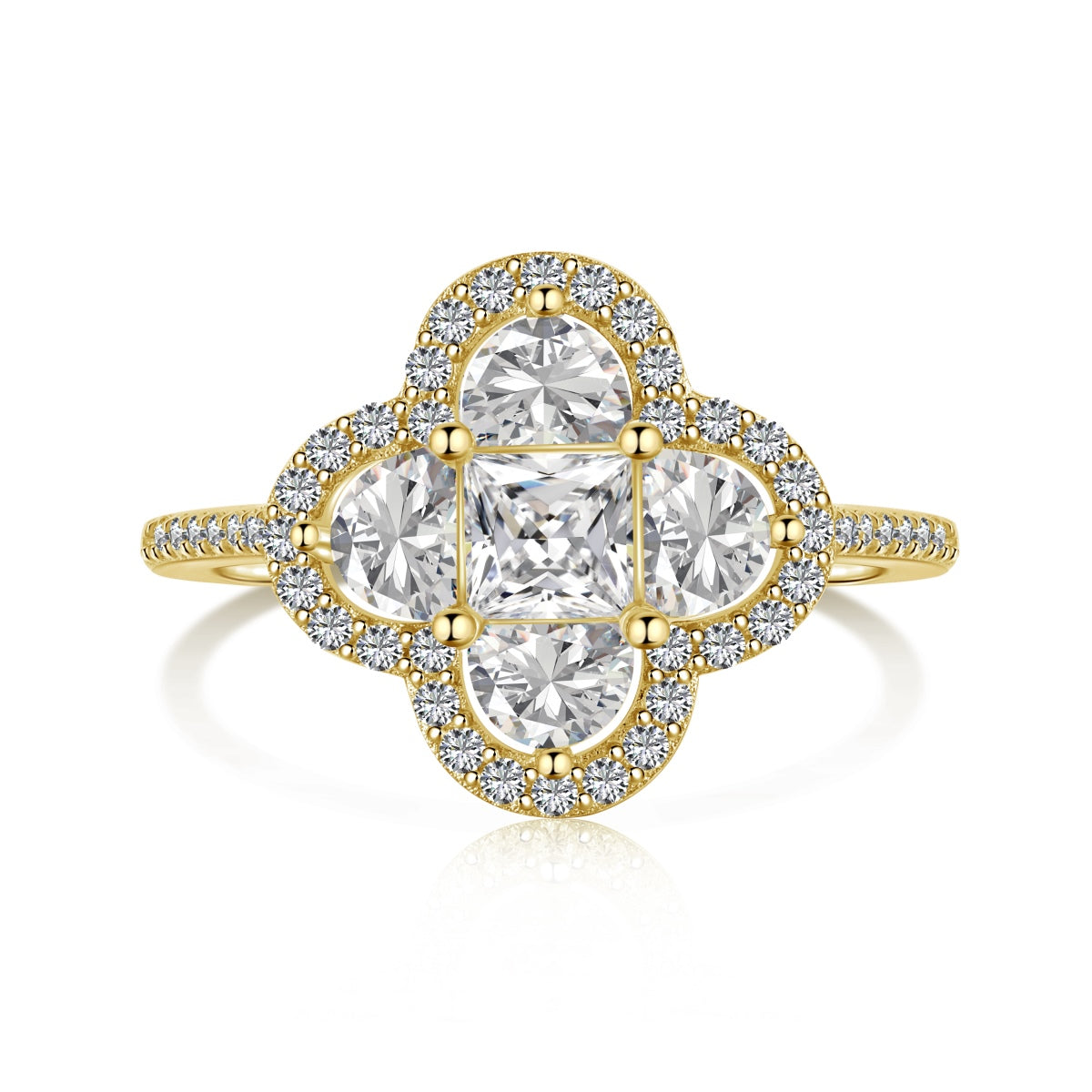 [OAK JURI]Luxurious Eternity Flower Shape Banquet Ring