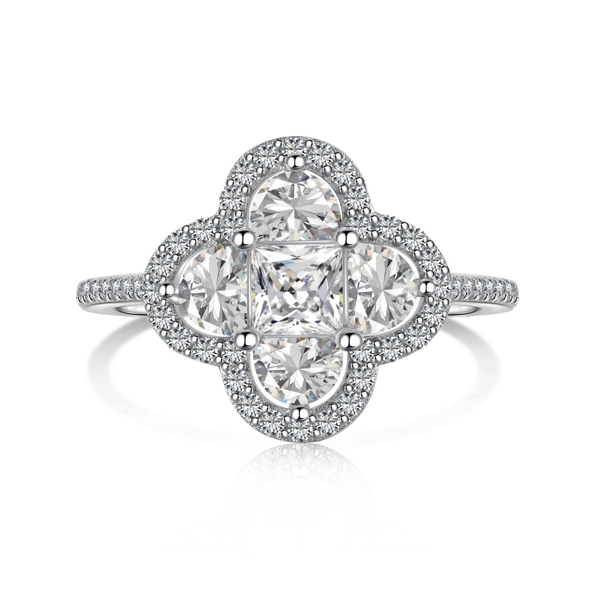 [OAK JURI]Luxurious Eternity Flower Shape Banquet Ring
