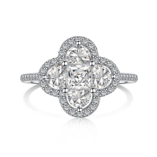 [OAK JURI]Luxurious Eternity Flower Shape Banquet Ring