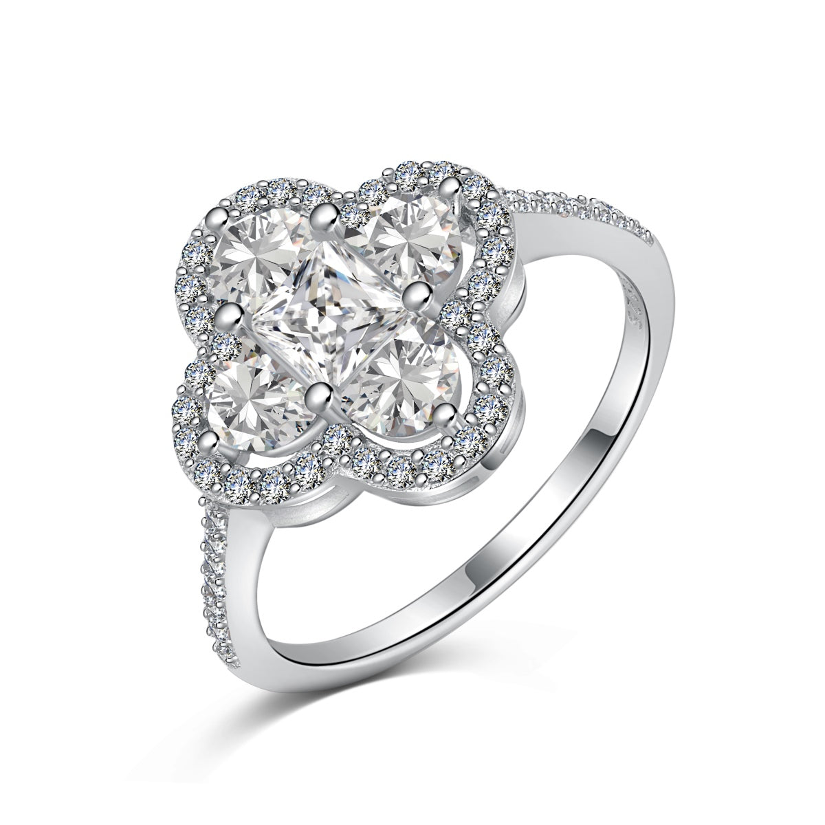 [OAK JURI]Luxurious Eternity Flower Shape Banquet Ring