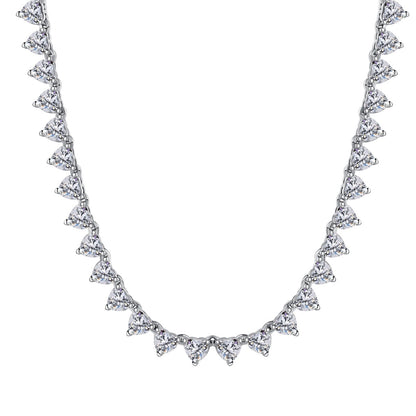 [OAK JURI]Ornate Heart Cut Tennis Necklace