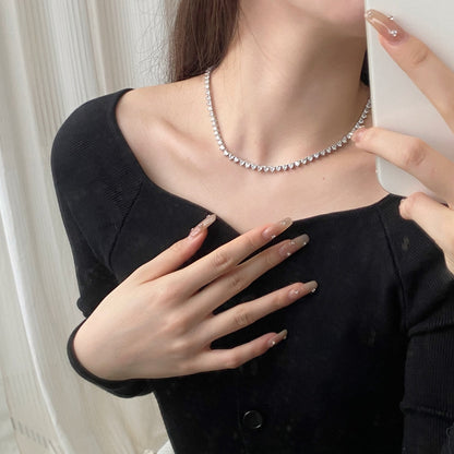 [OAK JURI]Ornate Heart Cut Tennis Necklace