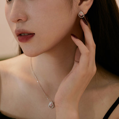 [OAK JURI]Sparkling Delicate Water Drop Shape Daily Earrings