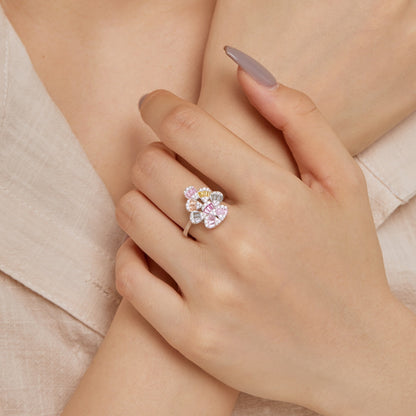 [OAK JURI]Sparkling Colorful Water Drop Shape Daily Ring